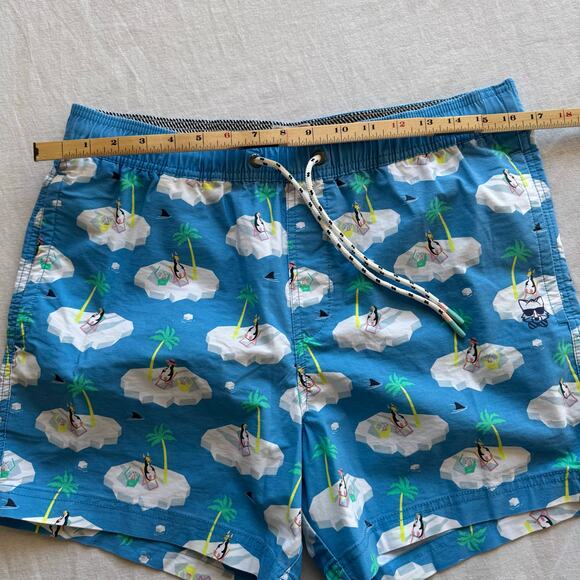 Party Pants swim trunks Large 5” Inseam Iceberg Penguin - Picture 10 of 10
